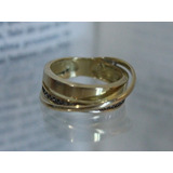 Anel Ouro 18k Pedras - Cod 31022