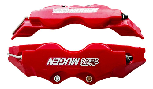 Par (2) Cubre Caliper Honda Mugen 28cm Rojo