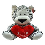 Peluche Tigre Sentado Con Corazón Te Amo 60cm Phi Phi Toys