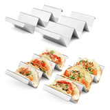 Taco Holders 4 Pack - Rack Tray Style Stainless Steel Taco