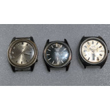 3 Relógios Automáticos Para Peças 2 Seiko E 1 Camy 