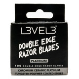 Hojas De Afeitar Level3 Doble Filos Platinum 100  Unidades 