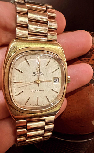 Reloj Omega Seamaster Automatic Chapado En Oro 18k