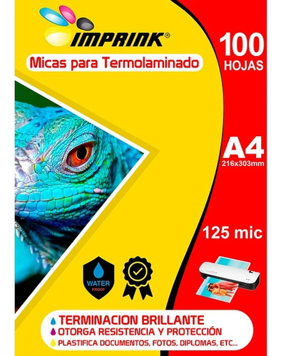 100 Micas Termolaminadora A4 125mic..envio Gratis X 2un