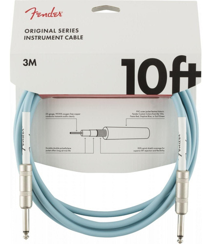 Cable Fender Para Instrumento Daphne Blue 3 Metros