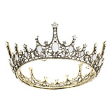 Tiara De Novia De Latón Con Corona Barroca De Estilo Europeo