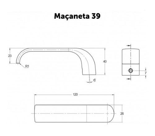 Fechadura Porta Banheiro 823/39 Escovado Roseta Inox Stam