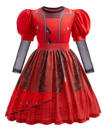 Disfraces De Cosplay De La Serie Descendants Para Niñas, Vestido Estampado De Mangas Abullonadas Para Niños, Carnaval, Fiesta De Halloween, Ropa Casua