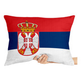 Almofada Gigante 50x70 Grande Bandeira Sérvia Montenegro