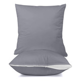 Protectores De Almohada Cuadrada Anti Polvo Y Acaros 2 Pzs