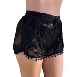 Short De Praia Curto Saida Renda De Qualidade Moda Exclusiva