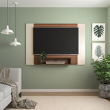 Painel Com Suporte Tv 47 Multimóveis Cr45155 Cor Cedro/off White