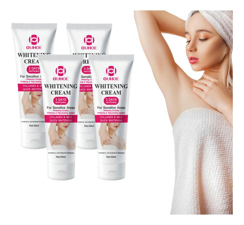 4×crema Blanqueadora Corporal Instantánea Áreas Intimas C