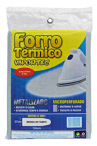 Forro Térmico Vaportec Para Tábua De Passar Metaltec 37cmx1,