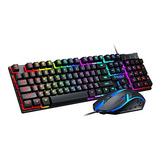 Thunder Wolf Tf200 Juego Teclado Y Mouse Usb Con Cable Del Y