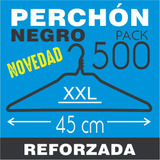 Perchas De Alambre - Perchón X500 Reforzada - Color Negro
