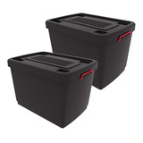 Caja Organizadora Plástica Apilable Heavy Box X2 Unidades 