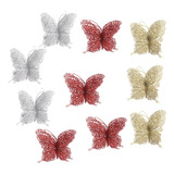 Mb 10 Mariposas Doradas Navideñas Adorables Colores