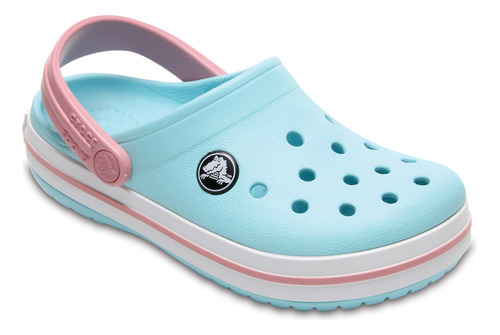 Zueco Crocs Crocband Niño Ice Blue/white