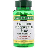Nature's Bounty Calcio Magnesio Zinc Vitamina D3 100 Caps D3