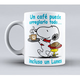 Taza Snoopy, Un Café Puede Arreglarlo Todo...