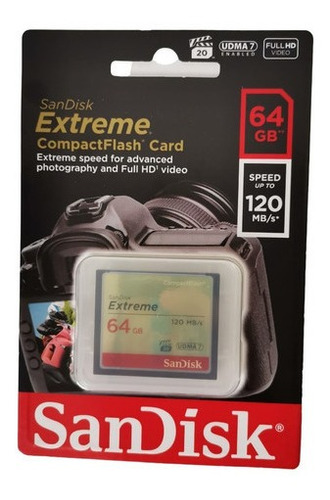 Tarjeta Memoria Camara Sandisk Extreme Compactflash 64gb