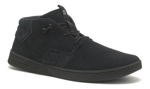 Zapatilla C/caña Cuero Hombre Pause Mid Negro Cat