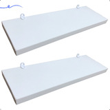 2 Prateleiras Mdf 30x10 Branco Quarto Sala Suporte Invisivel