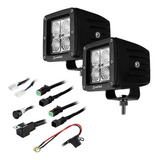 Juego De Luces Auxiliares Duallys De 3 , 4 Led Flood Light