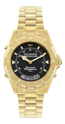 Relógio Technos Masculino Skydiver  T20557s/45p Dourado