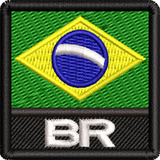 Bordado Patch Mini Bandeira Brasil Motociclista Moto Ban375