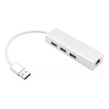 Adaptador Lan Ethernet Rj45 Usb Externa Hub Com 3 Portas Usb