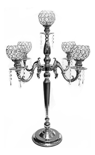 Candelabro Para Velas Plata  M2 60cm  #60505s 