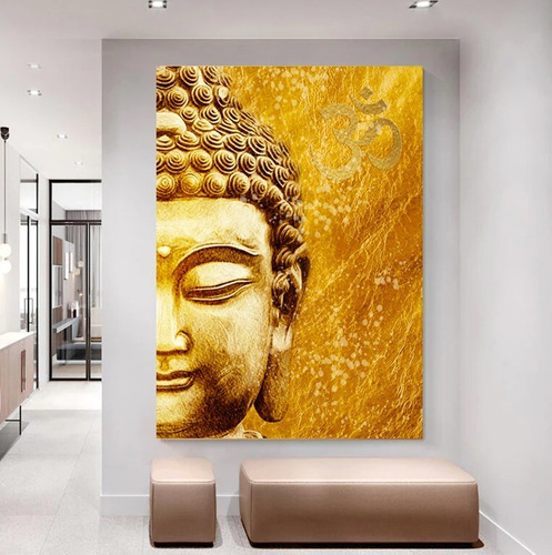 Quadro Decorativo Para Sala Buda Abstrato 100x70 Grande
