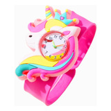 Reloj Pulsera Slap Unicornio Infantil Niñas Moda Kawai 060