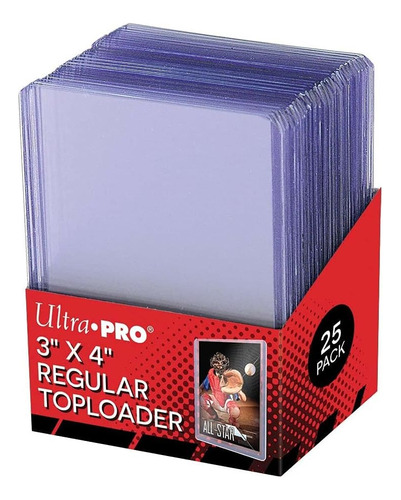 25 Fundas Semirigidas Protectoras Top Loader Ultra Pro