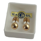 Aros Abridores Ch Bolitas 5mm Cod 716 Oro 18kts Tuerca Ench