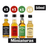 Mix 4x Miniatura Jack Daniels 50cc Coleccionable 