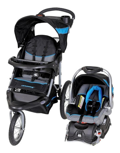 Carriola Baby Trend Expedition Jogger Portabebe Llantas Aire Color Millenium Blue Color Del Chasis Gris