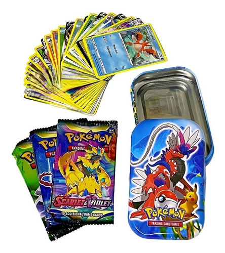 Cartas Pokemon Caja Metalica X 42 Cartas Aleatorias, Español