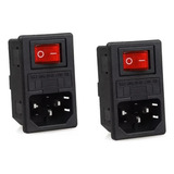 2 Socket Interruptor Toma Corriente Porta Fusible Switch Led