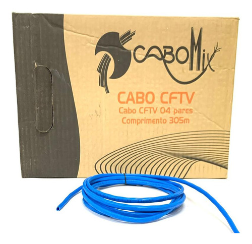 Cabo Par Trançado Cftv Alarme, Interfone 8 Vias 0,40mm 50m