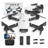 Idea10 Drone Con Doble Cámara, Mini Dron Plegable
