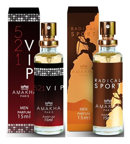 Perfume Amakha Paris Masculino 521 Vip E Radical Sport 15ml