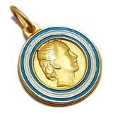 Medalla Evita - Plaqué Oro 21k Con Esmalte - 15mm