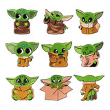 Parches Termoadhesivos Baby Grogu Cute Galaxy Wars De 9 Piez