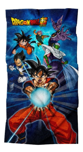 Toalla Premium Para Baño 75x147cm Dragon Ball Providencia Color Multicolor Dragon Ball Ataque