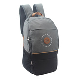 Mochila Wilson Urbana Porta Notebook Escolar Gym Reforzada Color Negro Diseño De La Tela Lisa