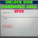 Notebook Dell Bios Bloqueado 8va 9 10 11gen 8fc8  Password 