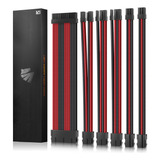 Kit De Cables Atx/eps/8-pin Pci-e/6-pin Asiahorse Rojo Mix